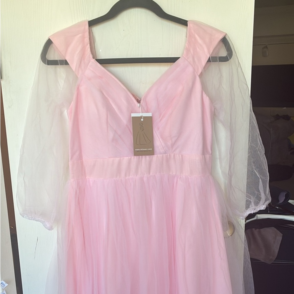 Missac Elegant Pink Tulle Dress size small